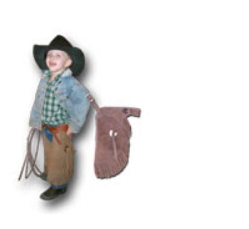 B Bar B Leather Kids Basic Chinks Pee Wee Chaps - Tan, Youth