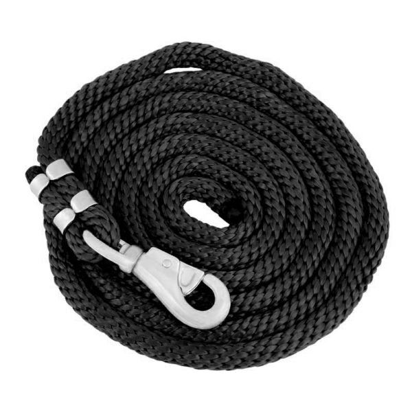 Partrade 5/8-In Black PP Lead With Bull Snap