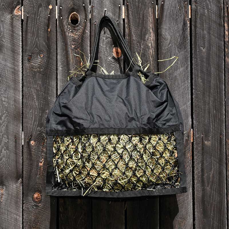Partrade Black Ultimate Heavy Duty Adjustable Height Hay Bag, 22-In X 23-In