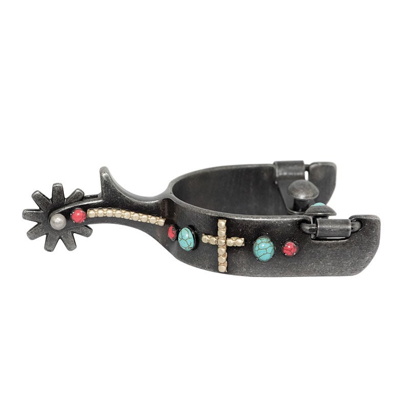 Partrade Southwest Collection Cross Spurs in Dark Gray, Medium