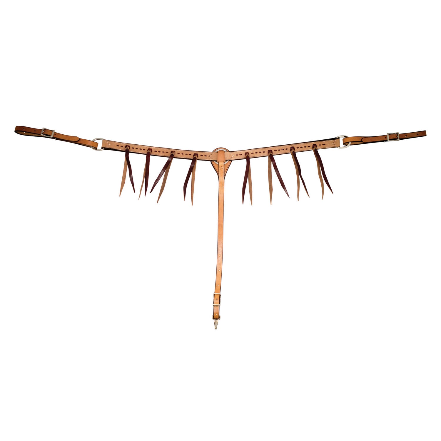 Partrade Golden Leather Roughout Saddle With Buckstitch And Latigo Strings