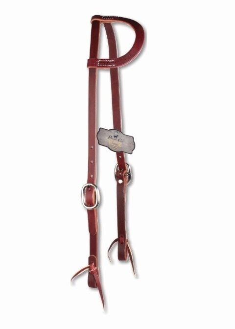 Professional's Choice Burgundy Latigo One Ear Headstall