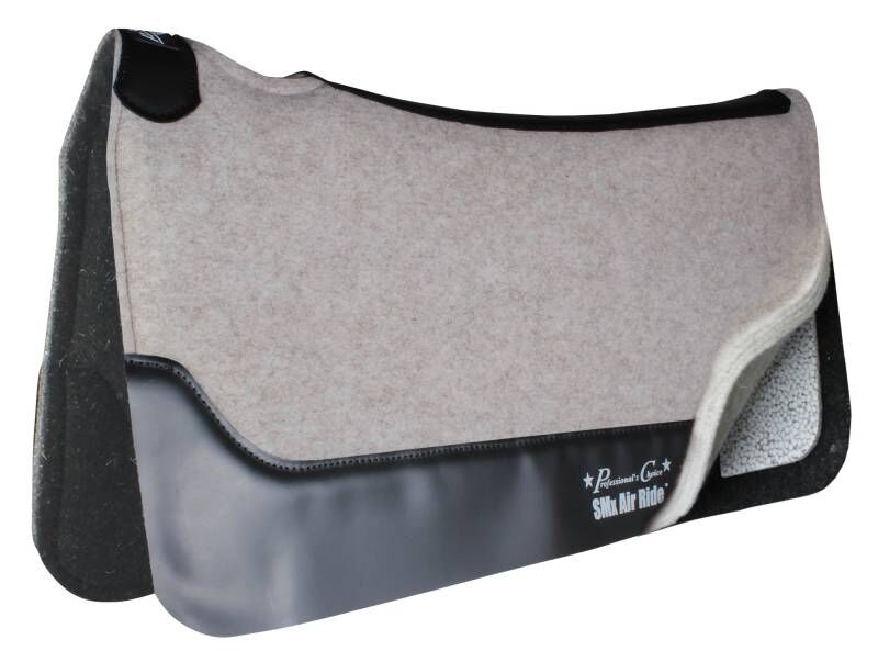 Professional's Choice Felt Bottom Tan Cowboy Felt Air Ride Saddle Pad, Barrel 29-In X 30-In