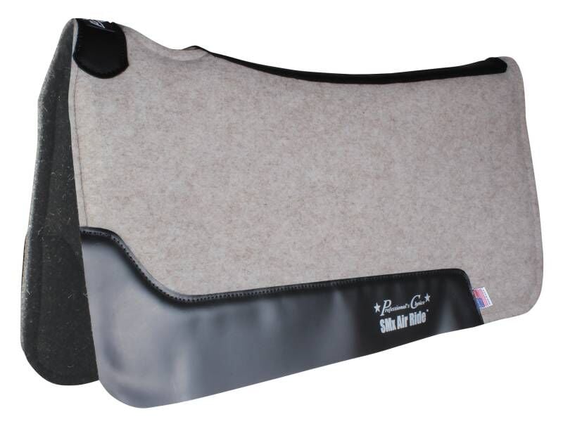 Professional's Choice Felt Bottom Tan Cowboy Felt Air Ride Saddle Pad, Barrel 29-In X 30-In