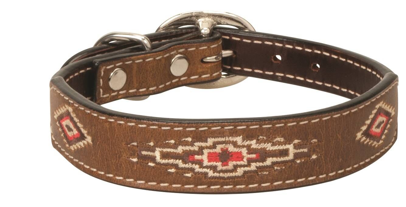 Weaver Leather Aztec Dog Collar, 1-In x 21-In