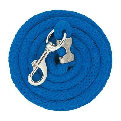Weaver Leather Poly Lead Rope With Chrome Brass Snap - Blue, Polyester, 10 ft