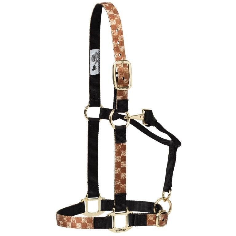 Weaver Leather Average Checkerboard Patterned Adjustable Halter, 1-In
