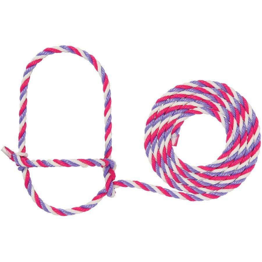 Weaver Livestock White/Hot Pink/Lavender Cattle Rope Halter
