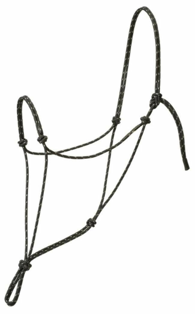 Weaver Leather Silvertip Reflective Rope Halter - Black