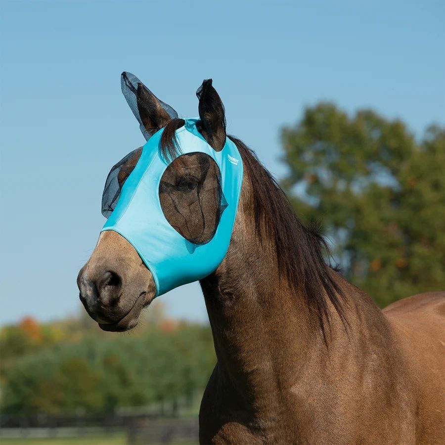 Weaver Leather Synergy Powered by Coolcore Equine Lycra Fly Mask Turquoise, Small