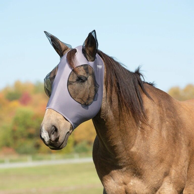 Weaver Small Graphite Equine Lycra Fly Masks Powered By Coolcore