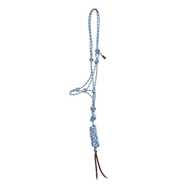 Weaver Leather Turquoise/Gold/Beige Average Rope Halter With Lead, 5/16-In