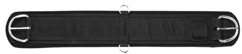 Mustang Manufacturing Shooter Cinch & Nickel Buckles - Black, Nylon, 28 in