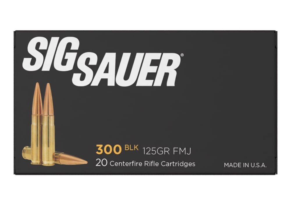 Sig Sauer Elite Ball 300BLK FMJ Rifle Ammo, 125 Grain, 20-Rd