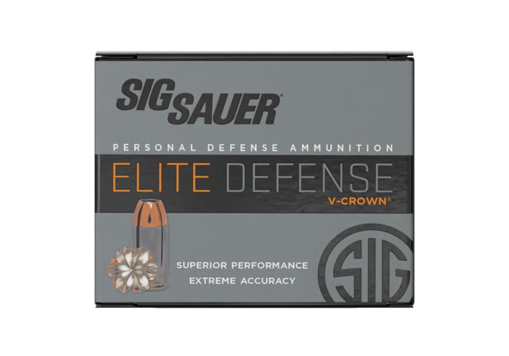 Sig Sauer Elite Defense V-Crown 40 S&W, 165-Grain Pistol Ammo, 20-Rd