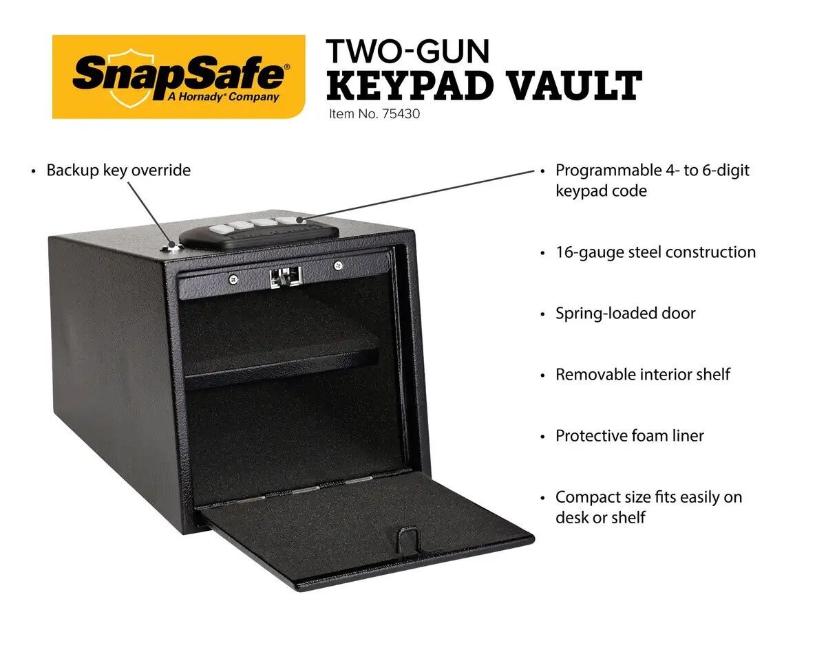 SnapSafe Two-Gun Keypad Vault