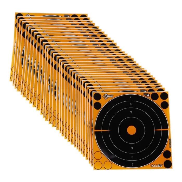 Allen EZ Aim Adhesive Splash reactive Paper Shooting Targets, 8 X 8-In, 30-Pk