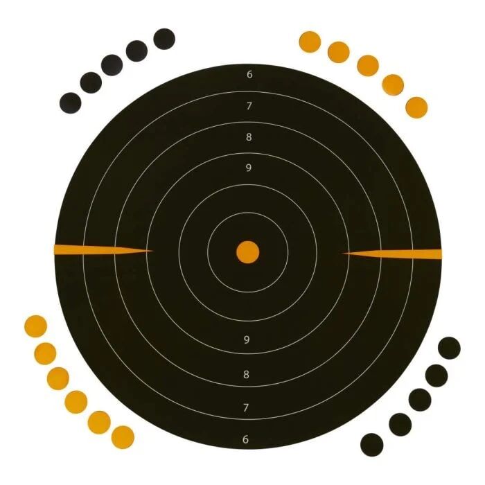 Allen Black/Orange EZ Aim Adhesive Splash Reactive Paper Shooting Targets, 5-Pk