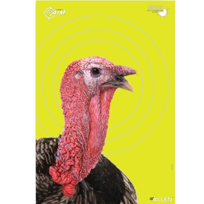 Allen EZ Aim Splash Reactive Paper Shooting Targets, Turkey Target, 12 x 18-In, 8-Pk