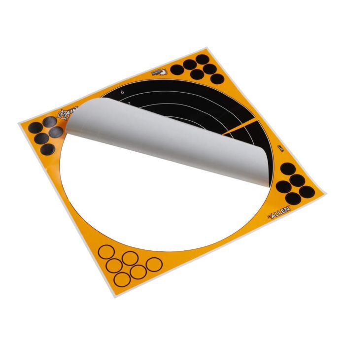 Allen EZ Aim Adhesive Splash Reactive Bullseye Paper Shooting Targets, 12"W X 12"H, 5-Pk