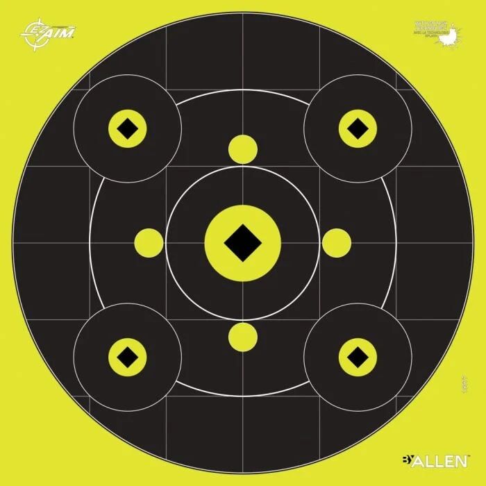 Allen 12-In Square EZ Aim Splash Reactive Paper Shooting Targets, 12-Pk