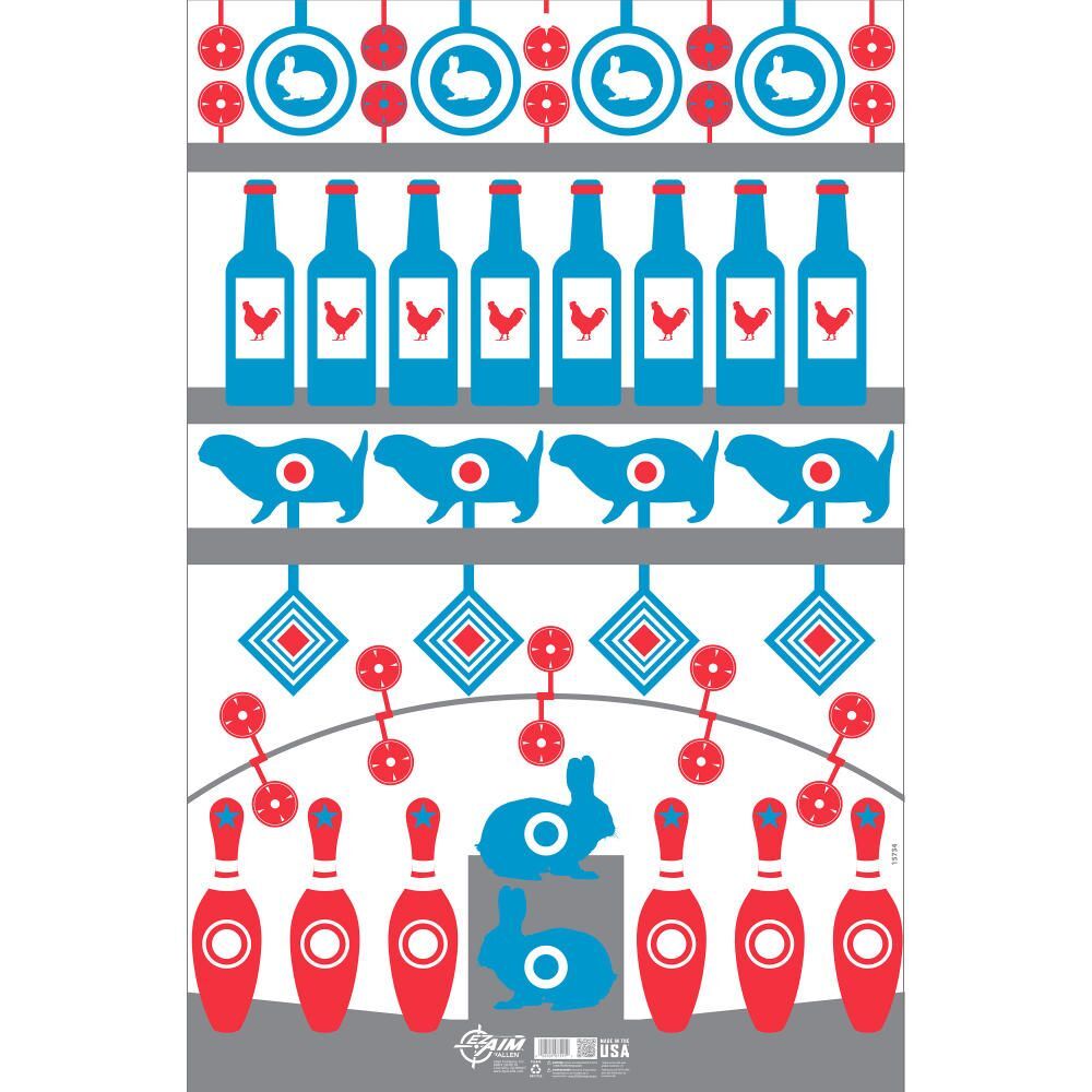 EZ Aim Shooting Gallery Paper Shooting Target White, 23-In x 35-In