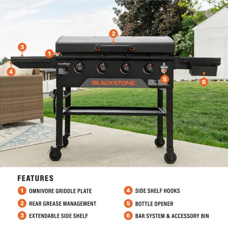 Blackstone Omnivore Griddle with Hood, 36-In