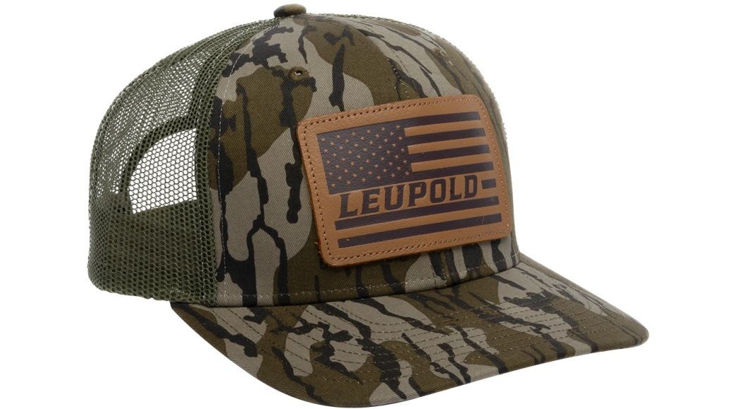Leupold Men's Leather Flag Trucker Hat