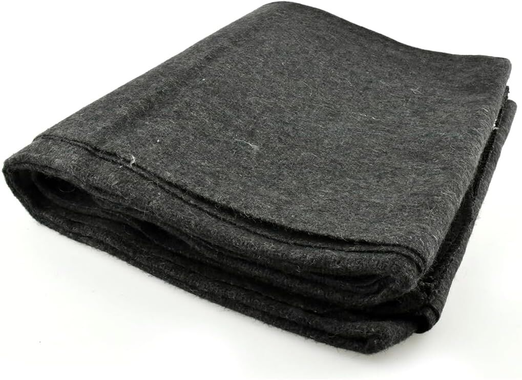 Sona Enterprises Multipurpose Gray 50% Wool Blanket, 51-In x 80-In