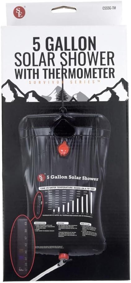 Sona Enterprise Solar Shower With Thermometer, 5-Gal
