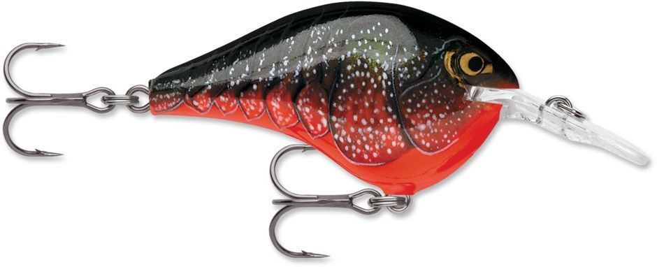Rapala Dives To Series 8-Ft Depth Red Crawdad Crankbait, 3/8-Oz, 2-In