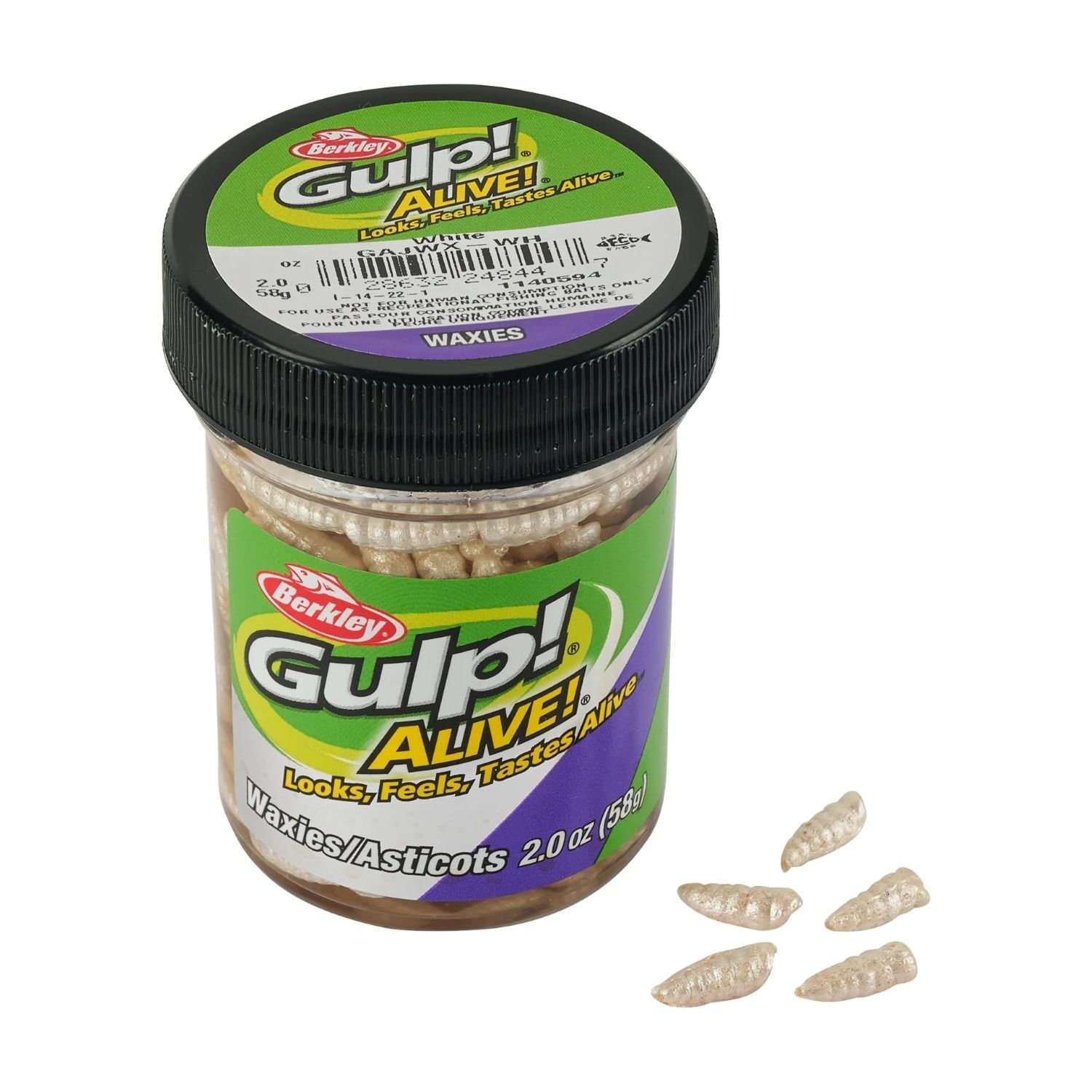Berkley Gulp! Alive! White Waxies