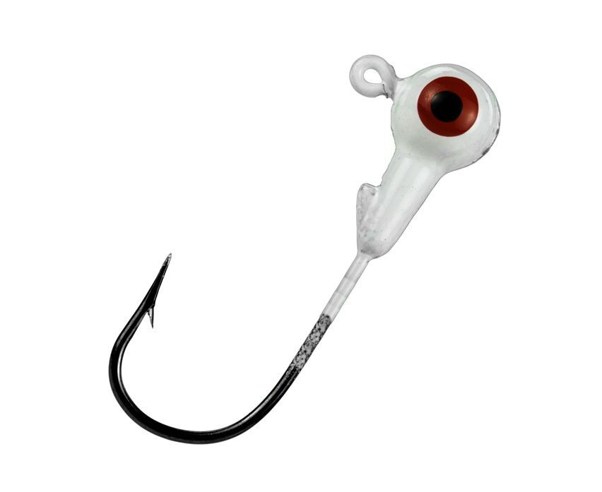 Strike King Mr. Crappie Jig Head Refrigerator White, 1/16-Oz, 8-Pk