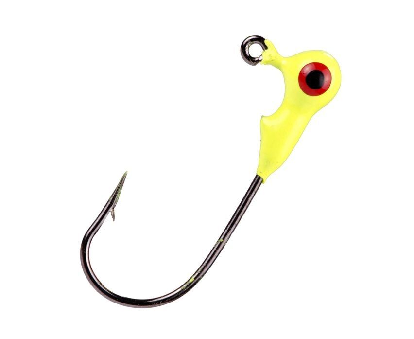 Strike King Mr. Crappie Jig Head Chartreuse, 1/32-Oz, 8-Pk