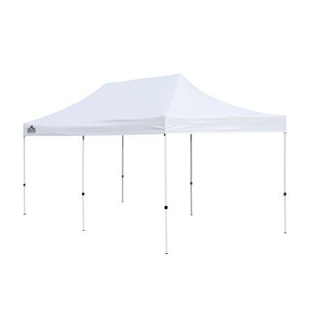 Quik Shade Commercial C200  Straight Leg White Pop-Up Canopy, 10-Ft X 20-Ft