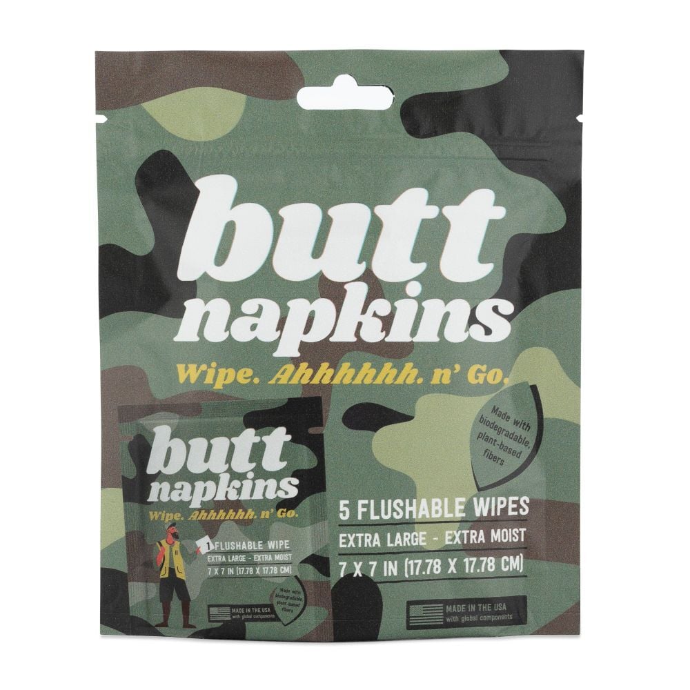 Butt Napkins Hunting Butt Napkins, 5-Pk
