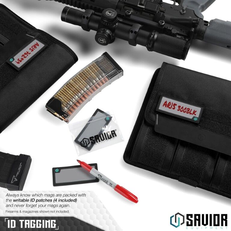 Savior Equipment Obsidian Black Mag Buddy Rifle Mag Pouch, 2 Pack