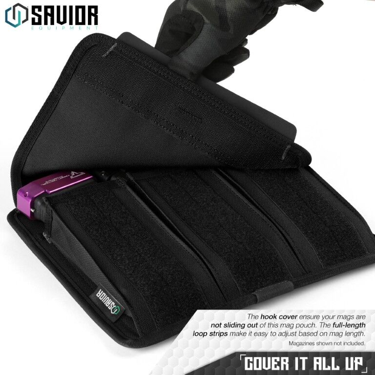 Savior Equipment Obsidian Black Mag Buddy Rifle Mag Pouch, 2 Pack