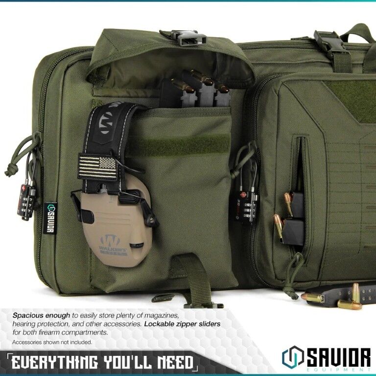Savior Equipment Double Rife OD Green Urban Warfare Bag, 51-In