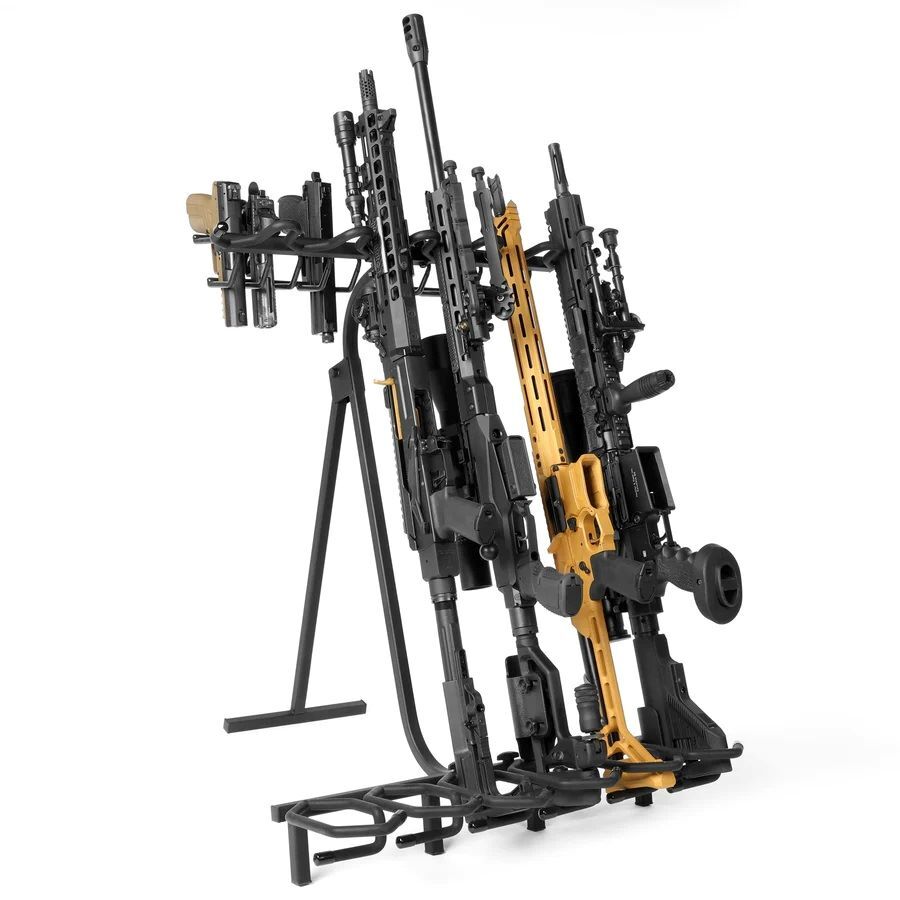 Savior Equipment Mobile Firearm Rack Stand, 6 Rifles & 8 Pistols