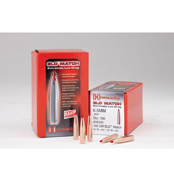 Hornady 6.5mm .264 140-Gr ELD Match Ammunition, 100-Rd