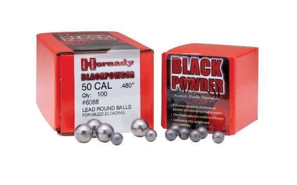 Hornady 44 Caliber .451 Lead Balls, Muzzleloading Ammunition - 100 Rounds