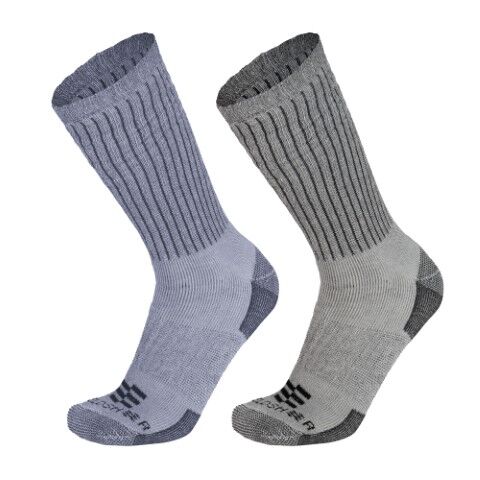Mobile Warming Men's Wool Sock 2-Pk in Blue/Grey