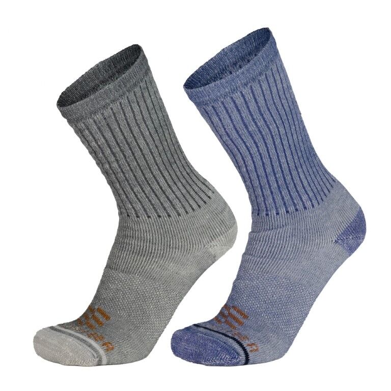 Mobile Warming Women's Wool Sock 2-PK in Purple/Grey