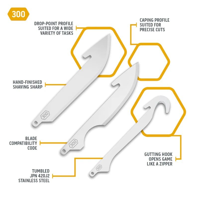 Outdoor Edge Combo Blade Pack, 3-In, 6-Pk