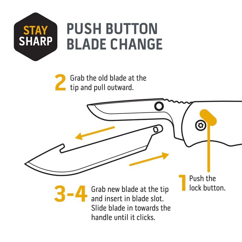 Outdoor Edge 3.0-In Gutting Blades, 4-Pk