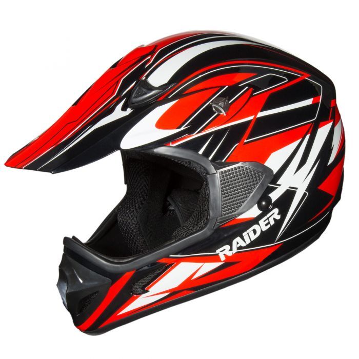 Raider RX1 Adult MX Off-Road Red Helmet, Large