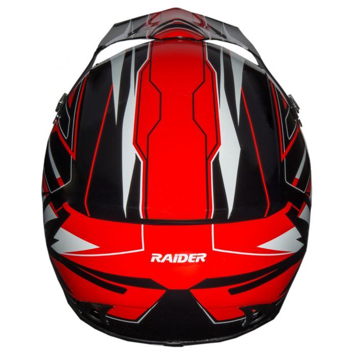 Raider RX1 Adult MX Off-Road Red Helmet, Large