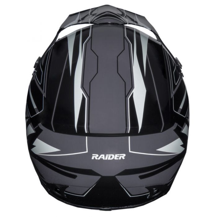 Raider RX1 Adult MX Off-Road Black/Silver Helmet, X-Large