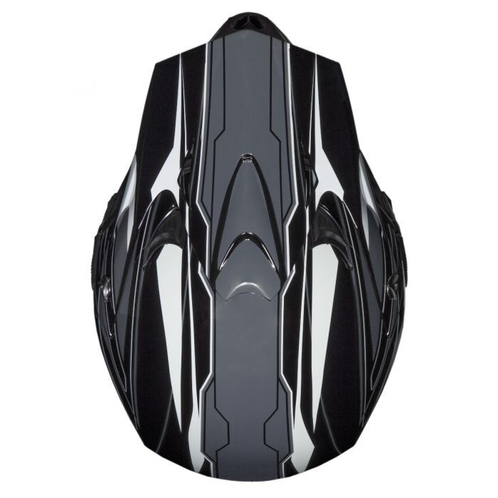 Raider RX1 Adult MX Off-Road Black/Silver Helmet, X-Large